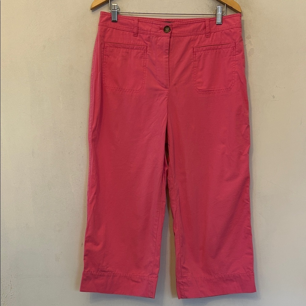 Talbots  Pink Cropped Wide-Leg Pants Size 12P EUC